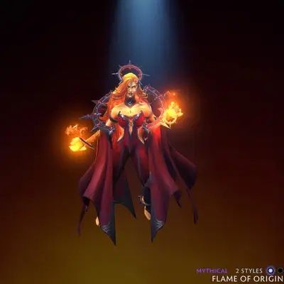Продам скин в игре дота два lina  flame of orgin