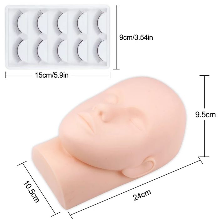 Тренировъчна глава/манекен за мигли /миглопластика