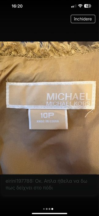 Rochita aurie stofa Michael Kors