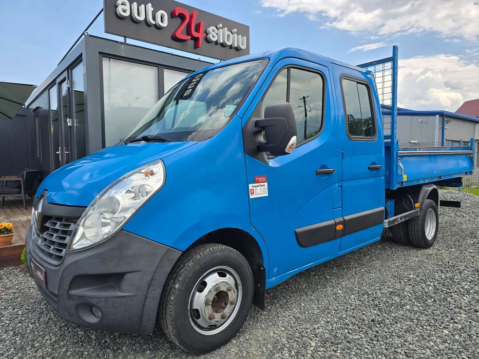 Renault Master doka 6 loc. basculabila. 2018. klima, bena 3.2 m, basculare spate, carlig remorca 3.5 t