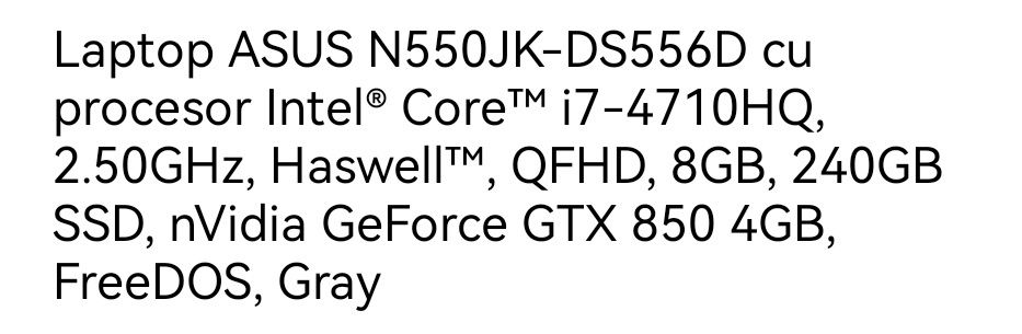 Laptop Asus i7 ca nou