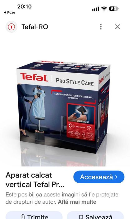 Aparat de calcat vertical profesional Tefal