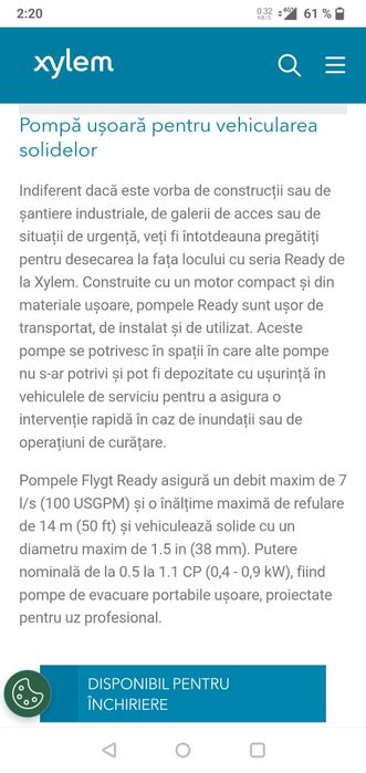 Pompă submersibila Flygt Ready 8s