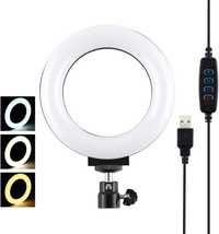 Димируема Ring Selfie USB LED светлина PULUZ 4,7-инчова12 см.