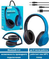 Полноразмерные Bluetooth наушники + MP3 плеер, Celebrat A24
