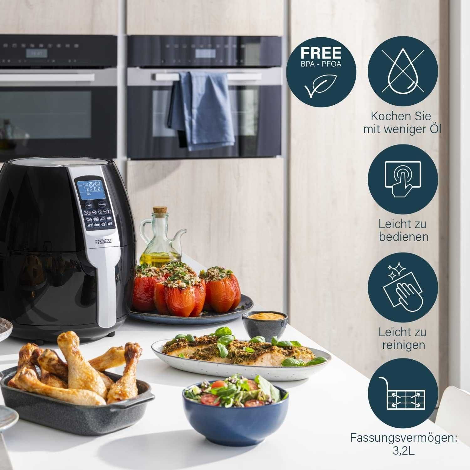 Фритюрник с горещ въздух Air Fryer Princess, 3.2л., 1500W