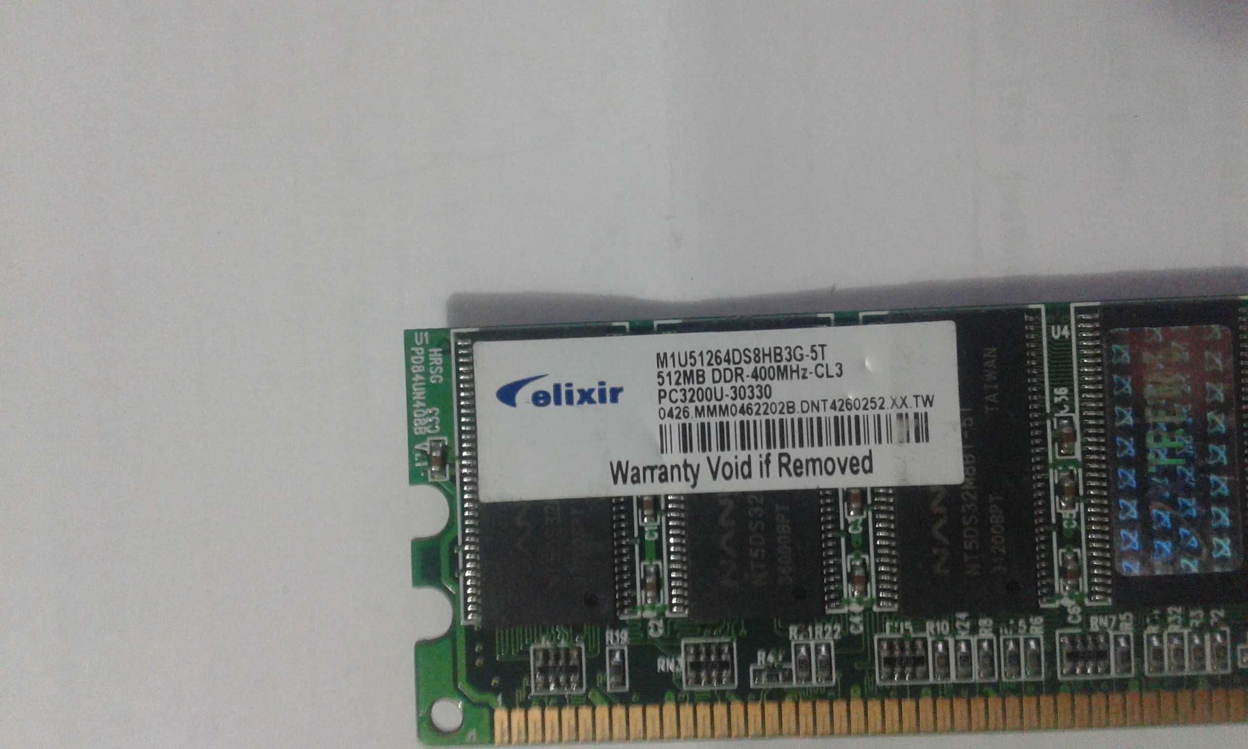 Продам ОЗУ Elixir 512MB 2Rx8  DDR400