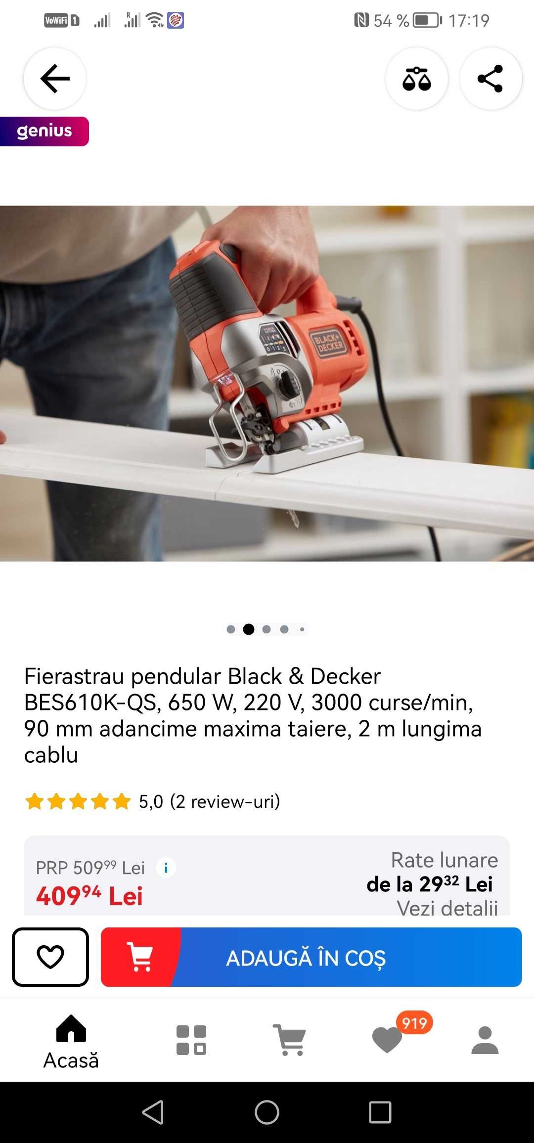 Fierastrau pendular black decker 650W