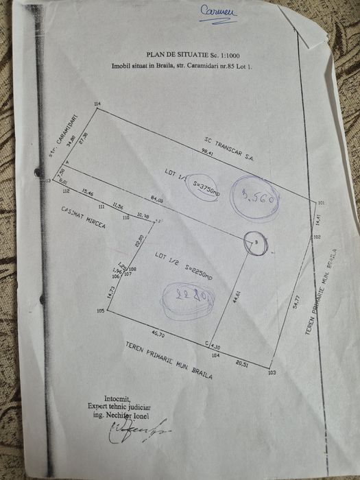 Se oferă spre vânzare/ închiriere teren ( curs constructii)