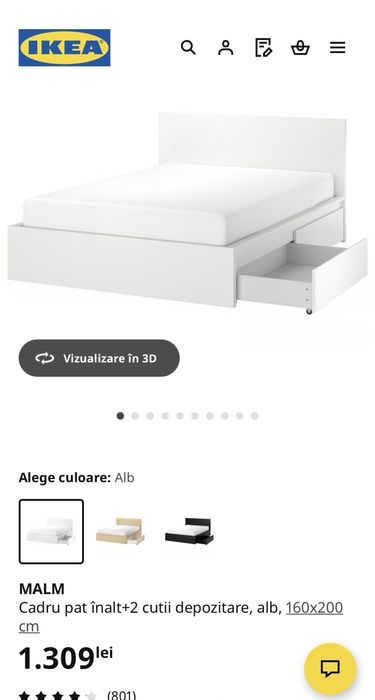 Pat IKEA + noptiere IKEA