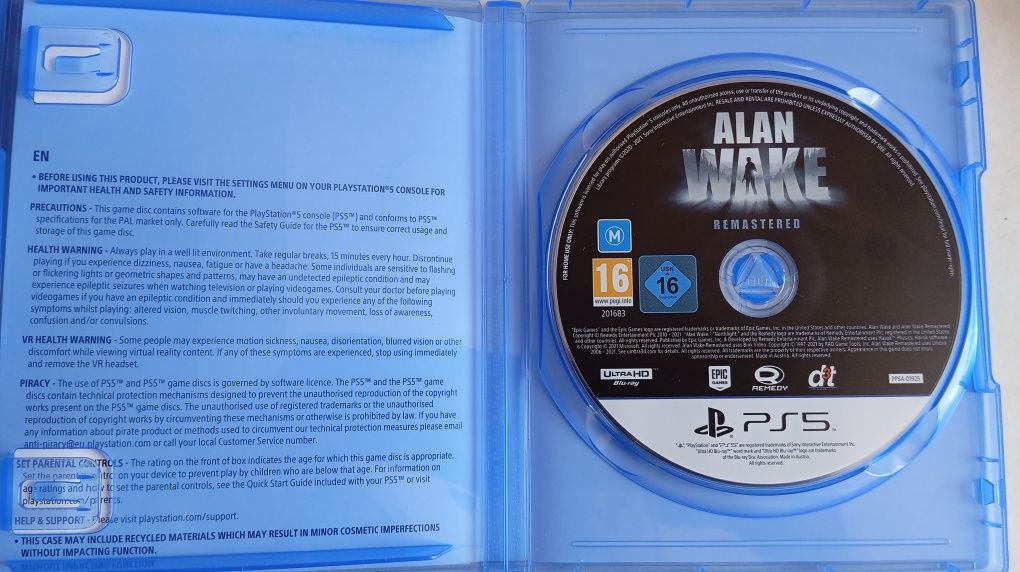 Игра Alan Wake Remastered PS5