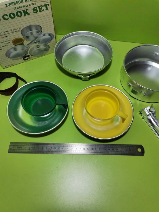 Set de gătit din aluminiu pentru camping, pescuit, vânătoare, drumeții