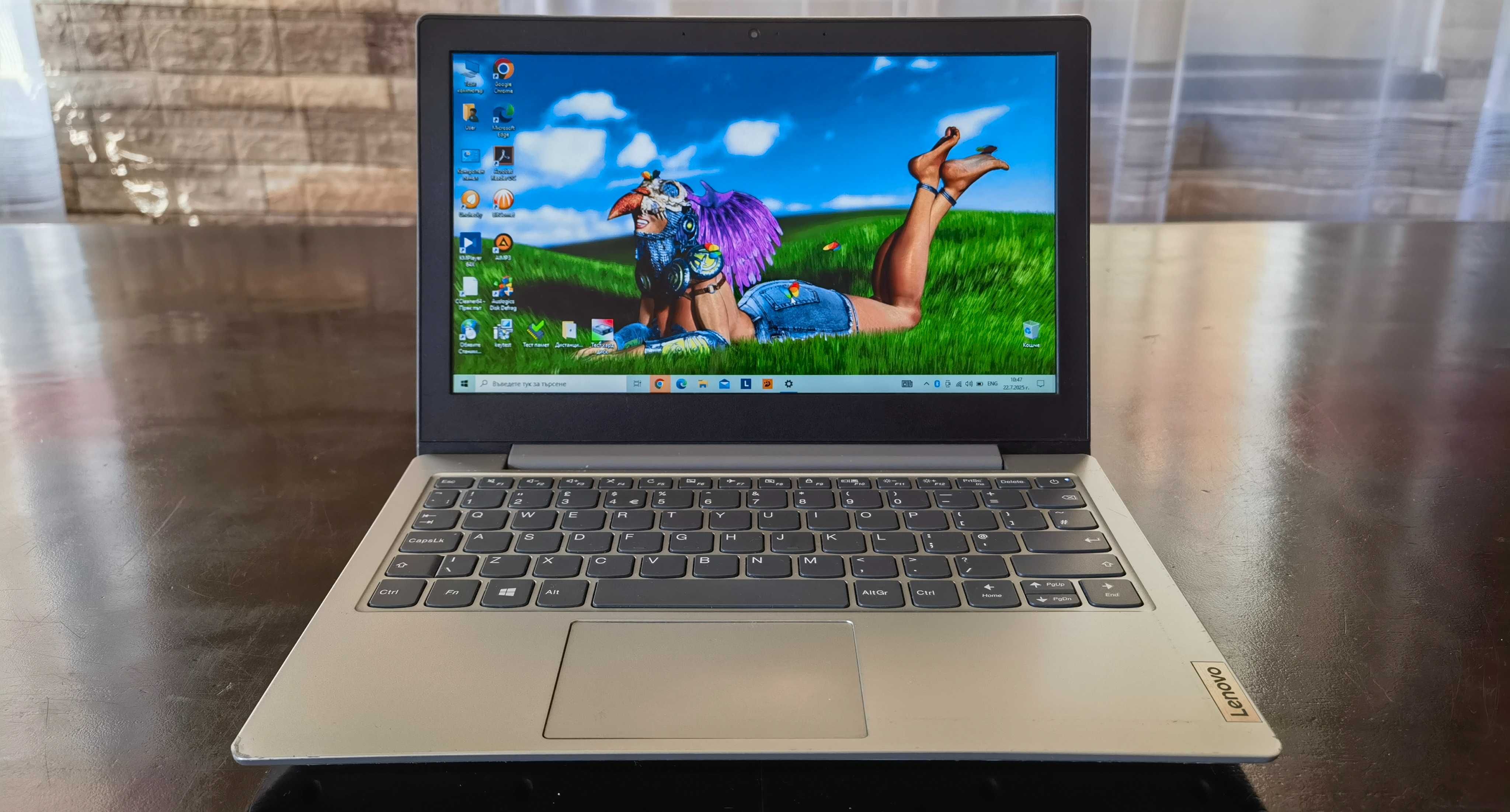 Продавам Lenovo ideapad Slim/11.6сКам/2х2.2Ghz/4gb/ssd128gb/АМDr3/5чБа