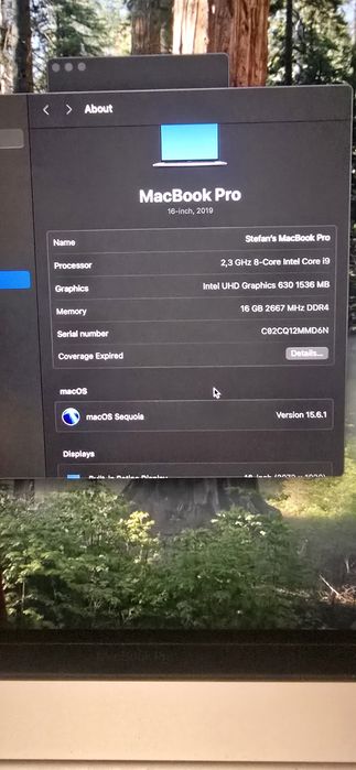 Продавам Macbook Pro 16 i9