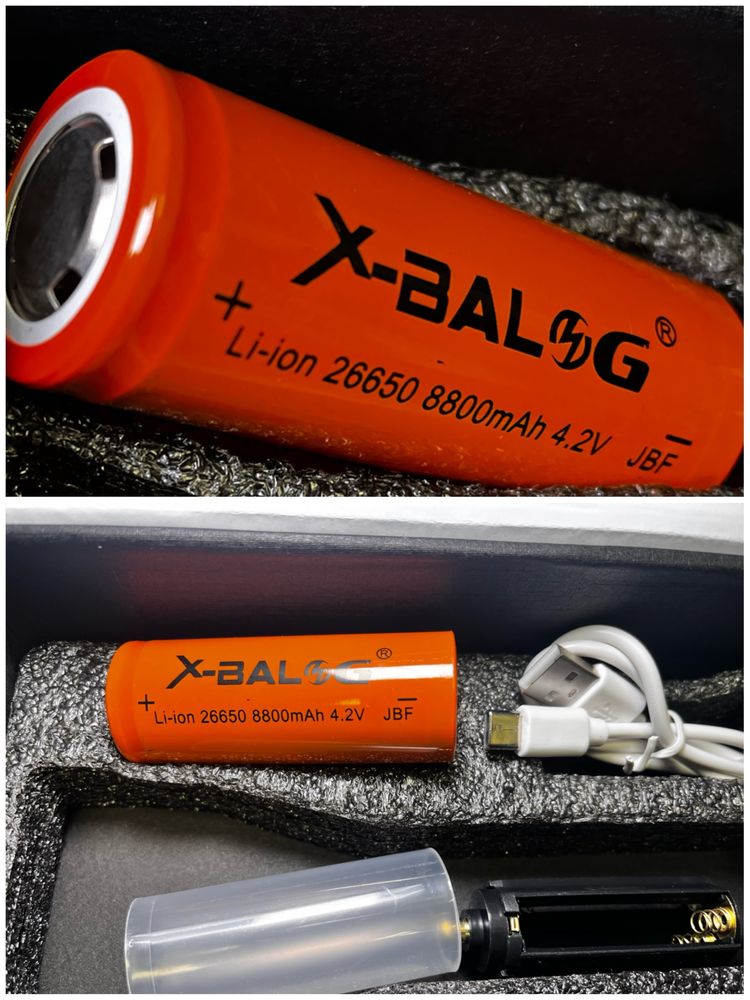 Най мощния Led тактически алуминиев фенер Li-ion power bank Tactical