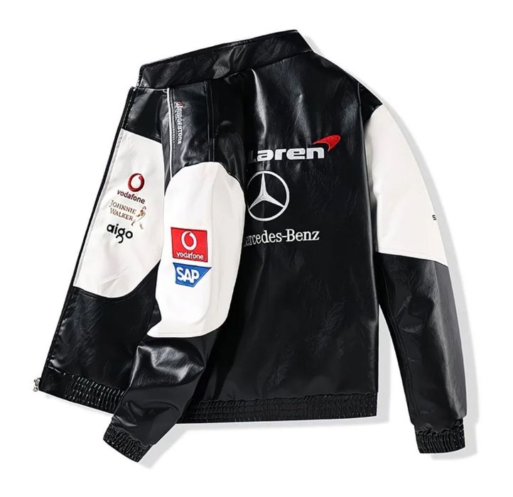 Кожаная курточка формула 1 мерседес макаларен