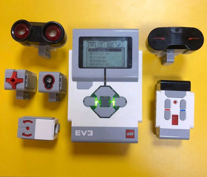 LEGO EV3 микрокомпьютер, двигатели, датчики, кабели