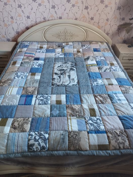 Ручная работа! Лоскутное одеяло- плед.