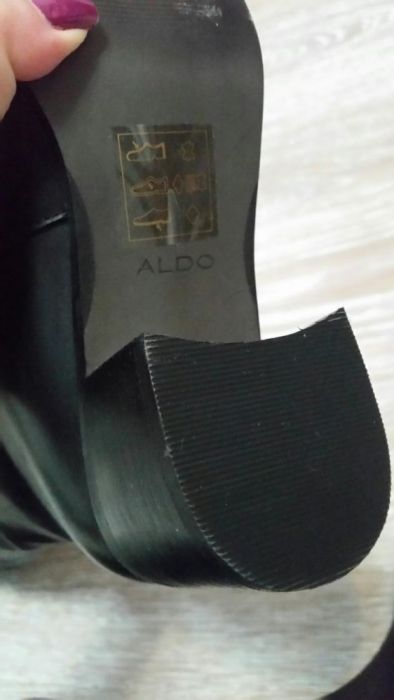 Cizme aldo negre piele naturala peste genunchi 37 impecabile noi