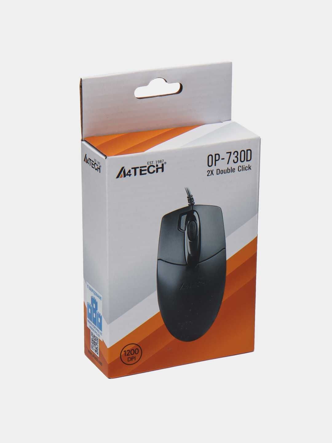 Мышь проводная A4Tech OP-730D Black