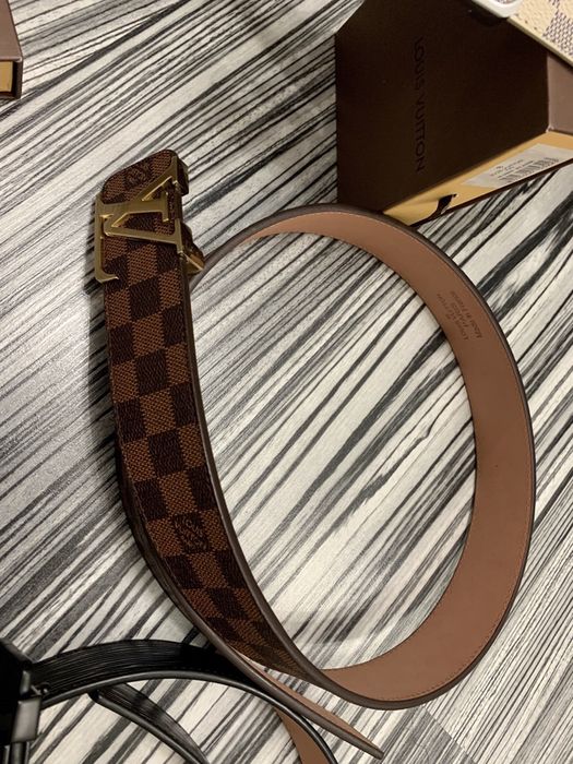 Curea LOUIS VUITTON-gravura interior:Piele naturală ! toate inscriptio