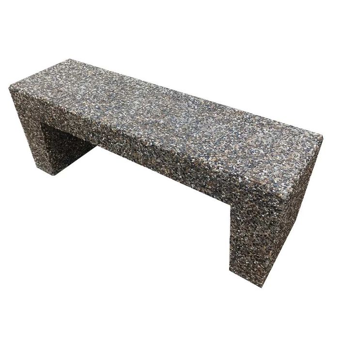 Banca din beton cu aspect de piatra de rau 120x45x35 cm Marcos