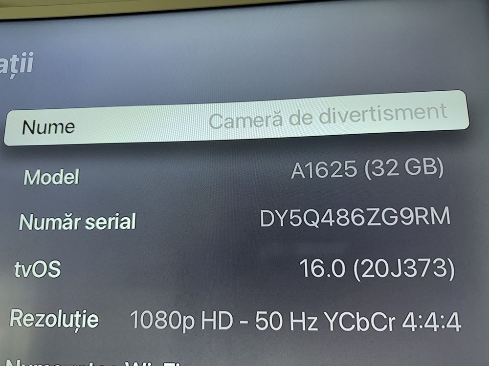 Apple TV 4th gen, model A1625, 1080p 32GB