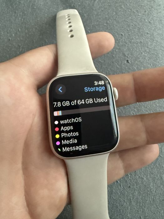 Apple Watch 9, GPS, Корпус Starlight Aluminum 45 мм