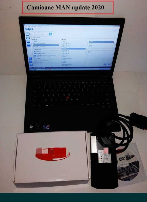 Kit Tester Auto Multimarca Turisme&Camioane + Laptop Lenovo I5