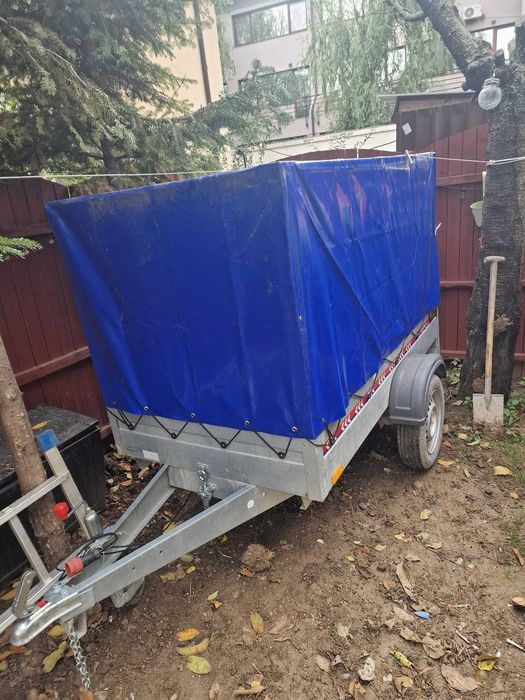 Remorca REPO 750KG 210L X110l X120h Basculabila+ Prelata inmatriculata