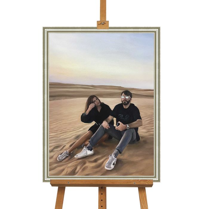 Cadoul ideal portret pictat original dupa poza