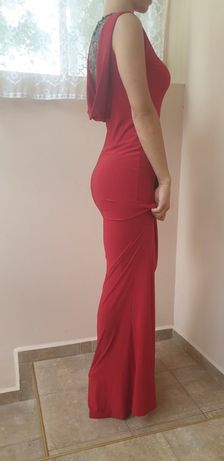 Промо!! Официална дълга червена рокля