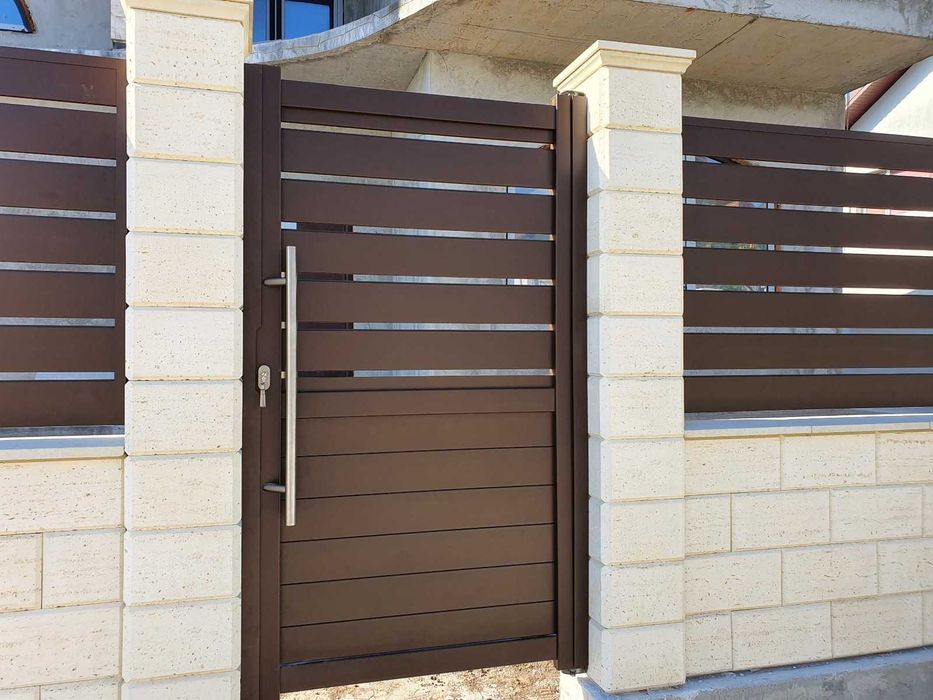 Producem garduri, porti, balustrade si copertine din aluminiu