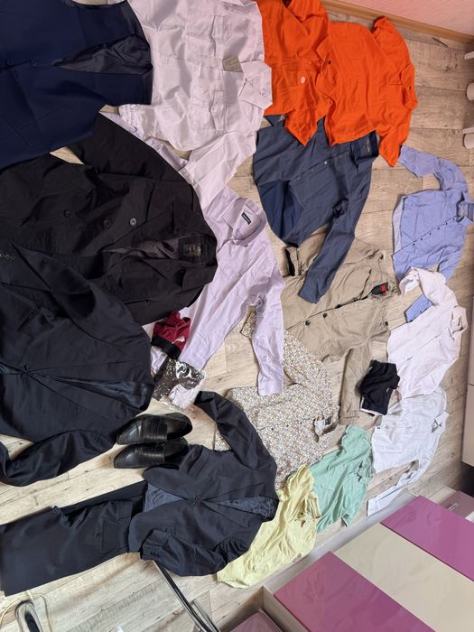 Мужская одежда пакетом куртка монклкр зимняя костюм пиджак тренчи