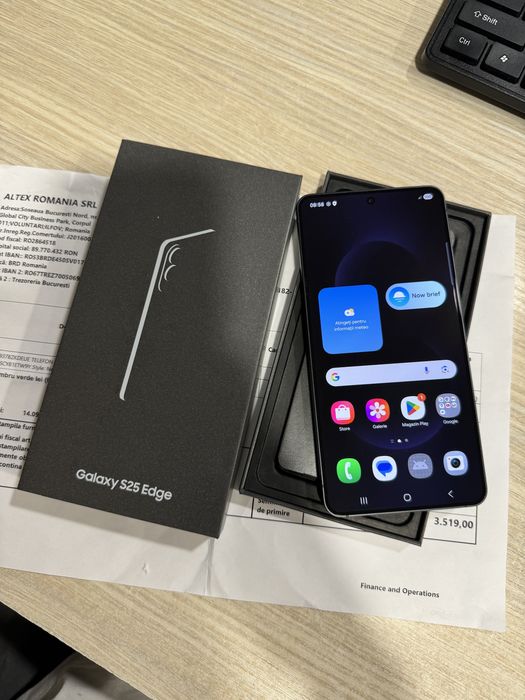 Samsung S25 Edge, 12GB RAM, 256GB, 5G, Titanium Jetblack, Garantie!!!