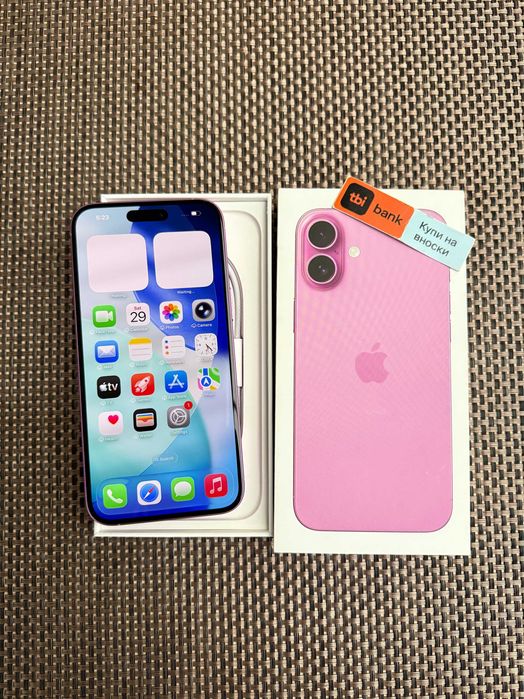 НОВ!  iPhone 16 PLUS *Лизинг от 52лв/м / 128Gb PINK / розов  Гаранция!