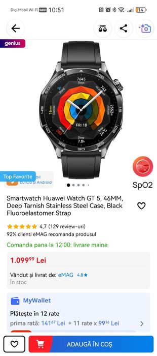 Smartwatch Huawei Watch GT 5, 46MM,