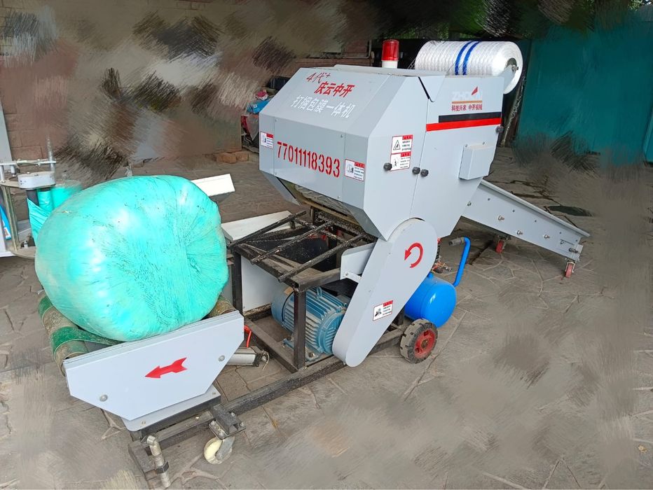 Силос сенаж пресс обмотчик оборудование для упаковки на хранение