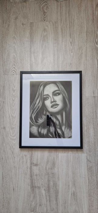 Tablouri handmade realizate in carbune.