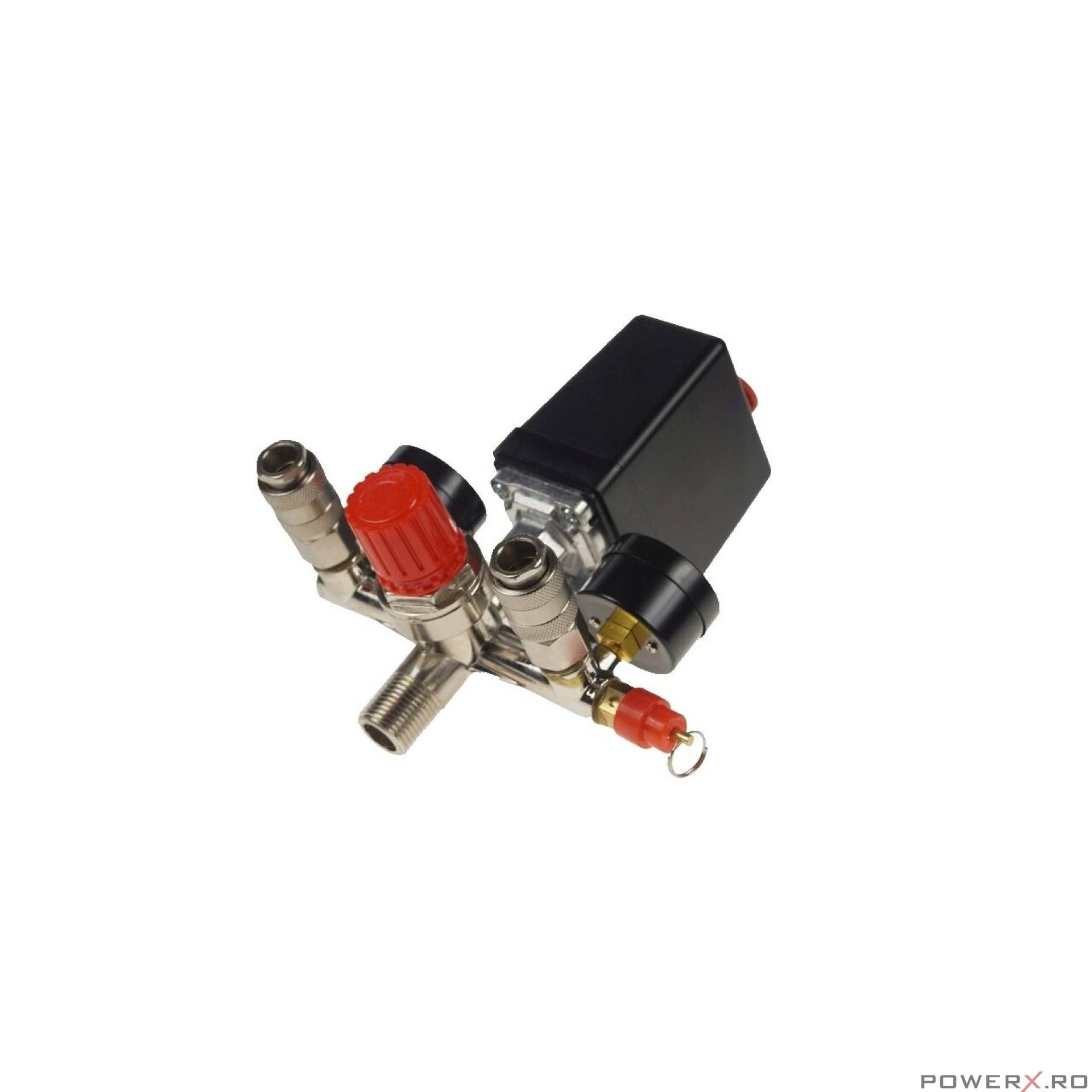 Presostat compresor monofazic 220 V, 3/4", 6-8 bar, Silver