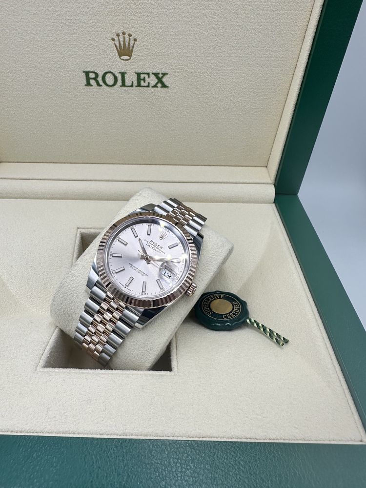 Rolex Datejust 41 mm aur rose si otel