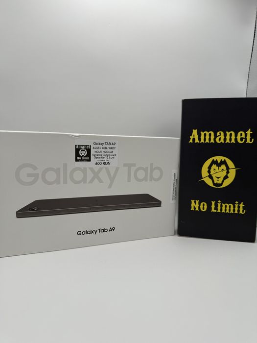 Galaxy TAB A9 Grey 64GB / 4GB RAM Modelul cu Sim SIGILAT Garantie 1AN.