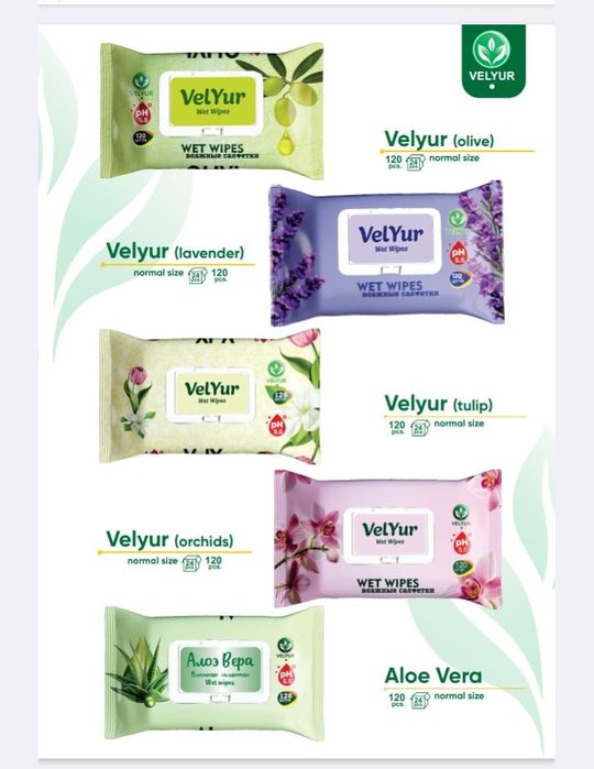 Velyur 120 talik yuqori sifatli salfetka