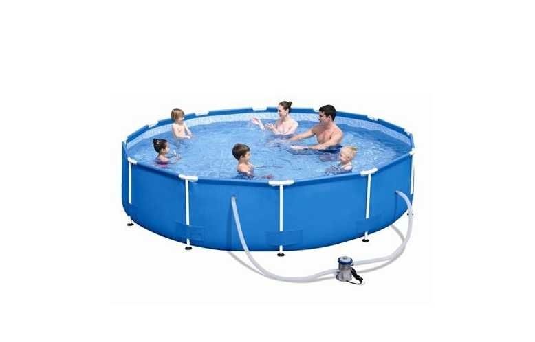 Piscina Rotunda Copii Cadru Metalic 366x76cm + Pompa LivratGRATUIT SJ