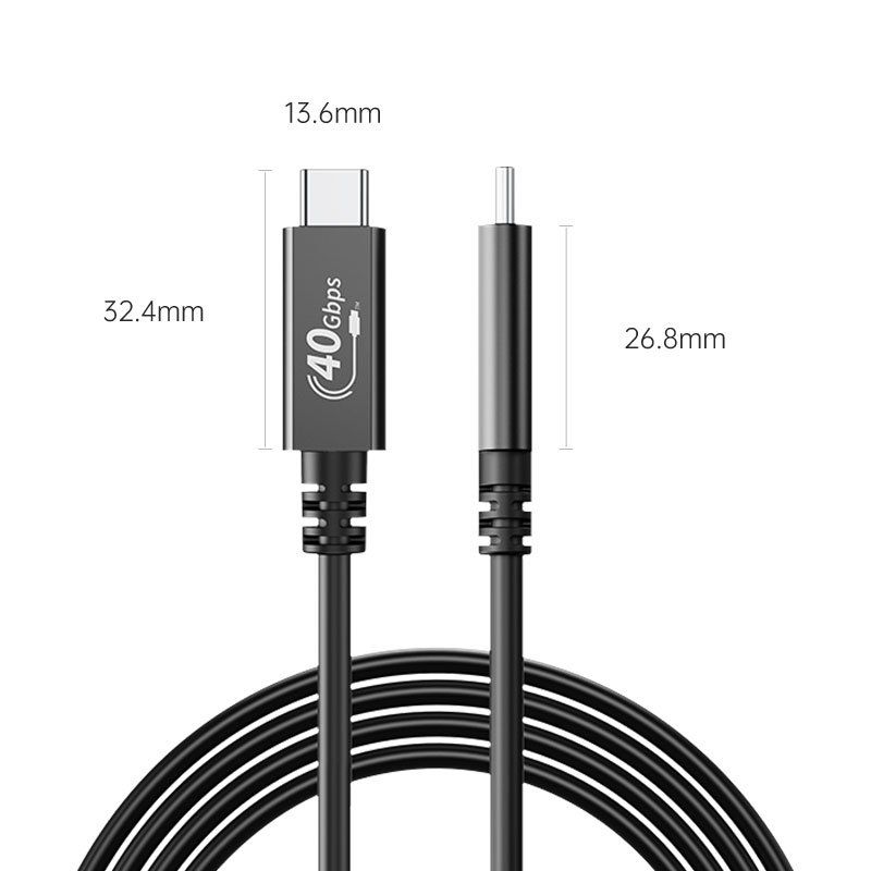 Orico кабел Cable USB4.0 40Gbps M/M 0.5m Black PD100W - U4A05-BK