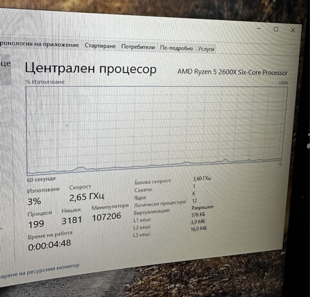 AMD Ryzen 5 2600x 3.6 GHz (4.2 GHz Turbo)