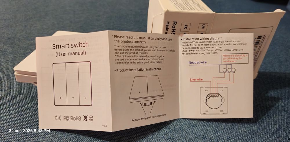 Întrerupător inteligent de perete