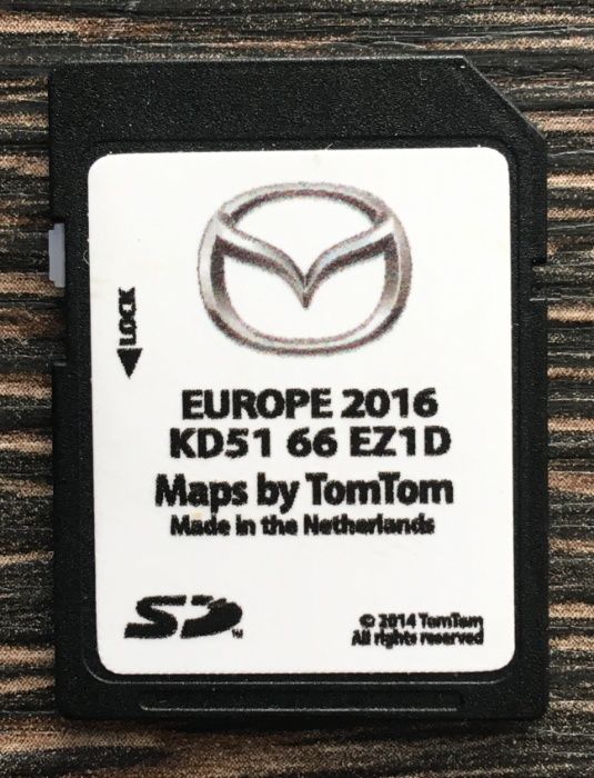 2025г Mazda NB1 TomTom Sd Card Навигация Мазда 2,3,5,6,CX-3,CX-5,MX-5