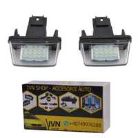 Set lampi LED numar dedicate Peugeot 206 207 307 308 Citroen C3 C4 C5