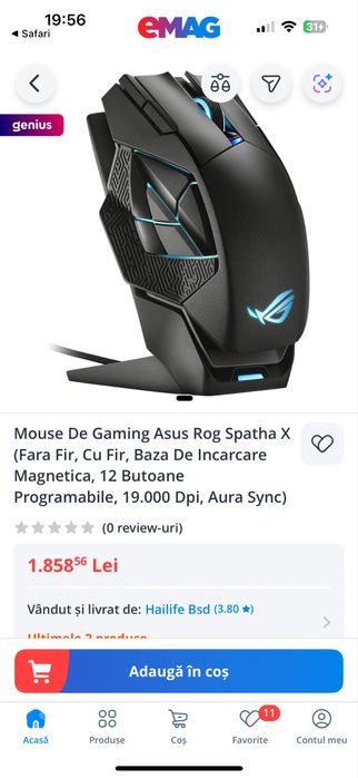 Mouse Asus Rog Sphata X